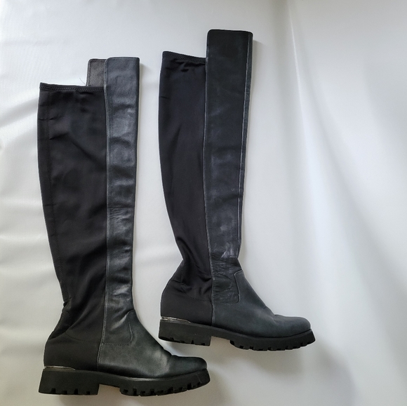 Stuart Weitzman Leather Tall Over The Knees Boots Sz 6.5 - Picture 3 of 12
